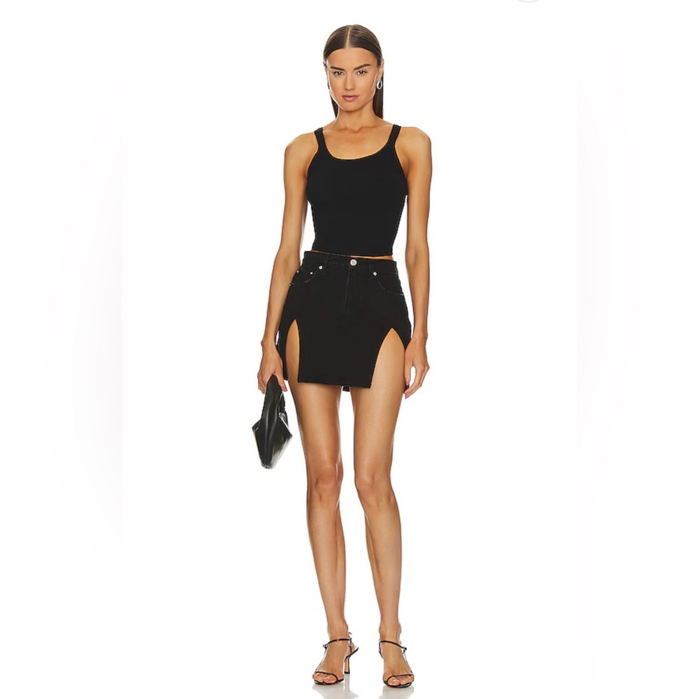 Brand new high waist black mini cut out skirt from Revolve